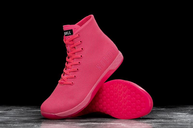 Pink Nobull High-Top Neon Pink Men's Trainers | CA G1465S